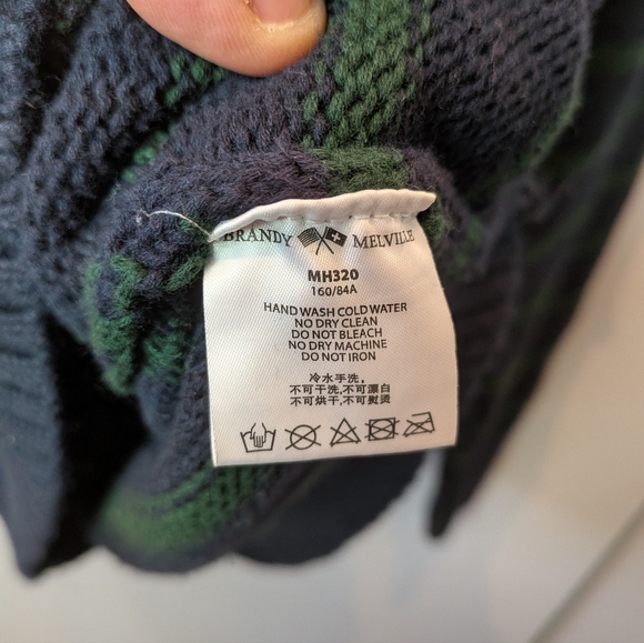 BRANDY MELVILLE Brianna 100% Cotton Sweater Women Loose Fit No Size Stripes - Picture 9 of 13